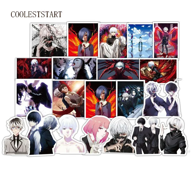 50 шт./компл. одежда с надписью «Tokyo Ghoul граффити Япония Классический Аниме-наклейки для ноутбука Чемодан автомобиля скейтборд телефон переводная наклейка для автомобиля для укладки волос