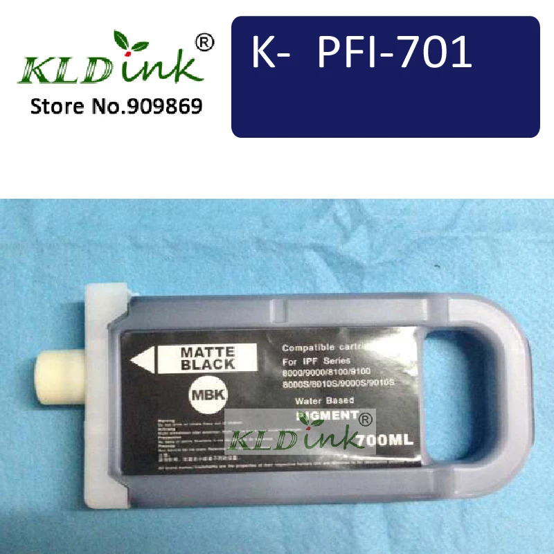 KLDINK-PFI-701MBK Матовый Черный чернильный картридж (PFI701 0899B001 чернила) совместим с