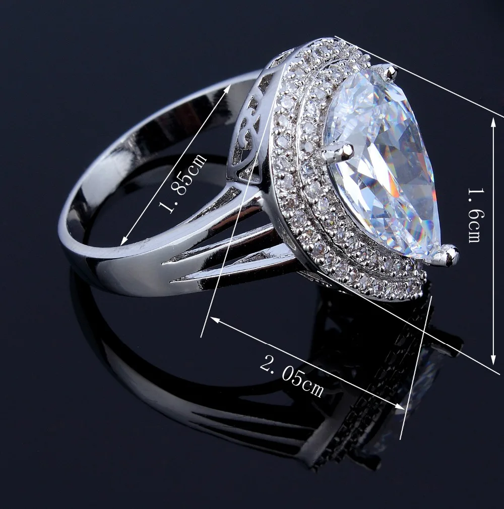 New Arrival Women Green Stone Ring Setting with Cubic Zirconia Lead free Nice Cute ring Free Shipping anillo bague anel|wedding rings|cute ringsring