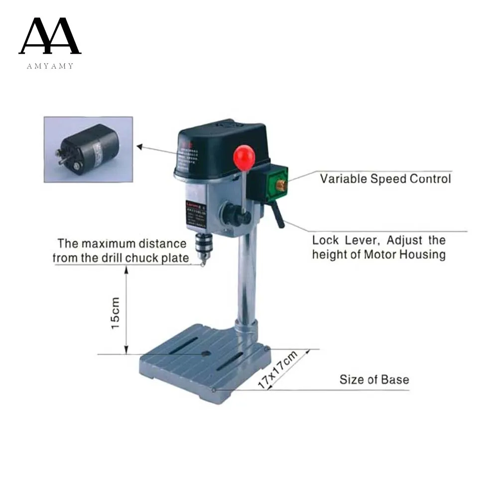 AMYAMY мини дрель настольная небольшая электрическая Настольный станок 220 В 150 Вт