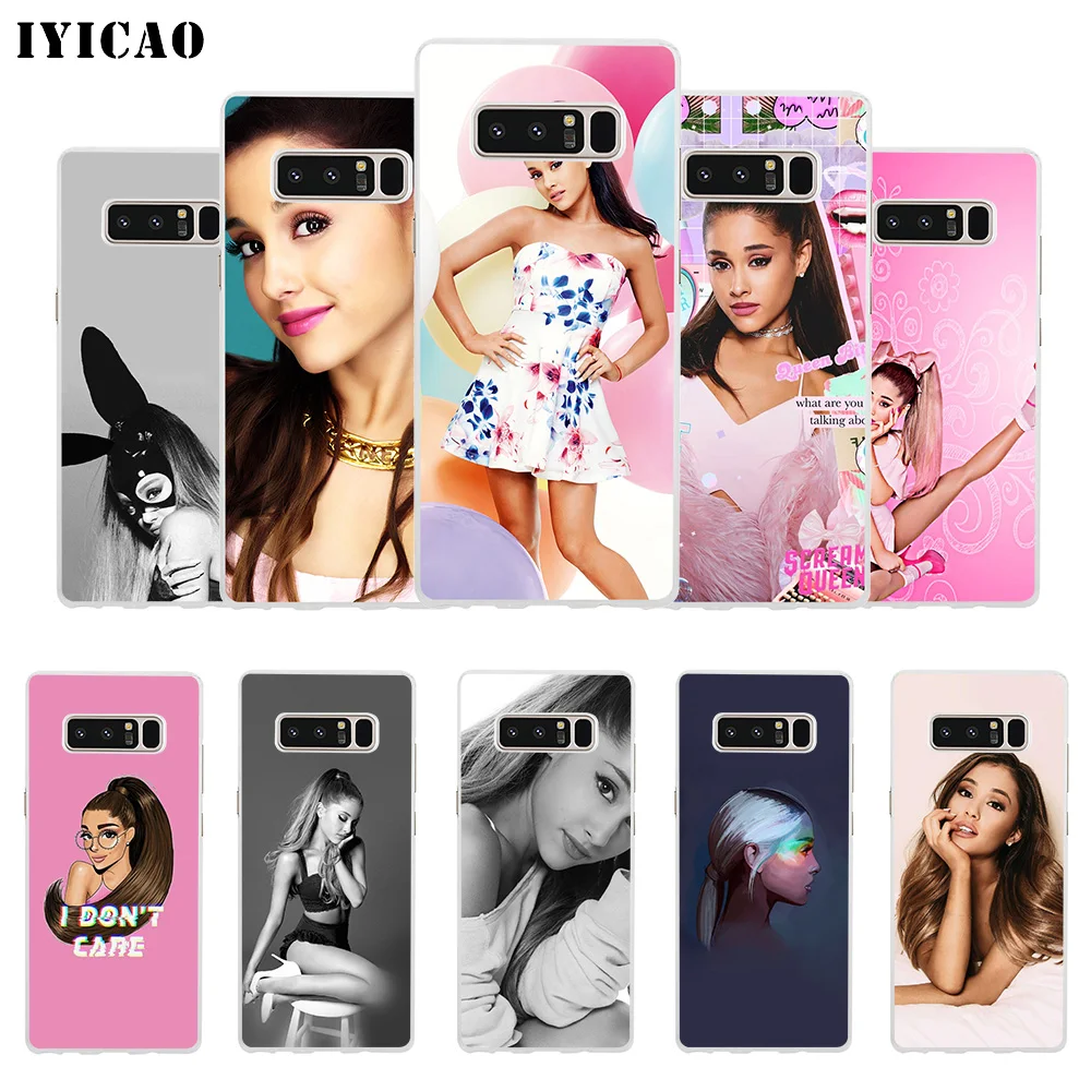 IYICAO Singer Ariana Grande Мягкий силиконовый чехол для телефона Samsung A5 A6 Plus A7 A8 A9 J3 J5 J7 Note 8 9 TPU