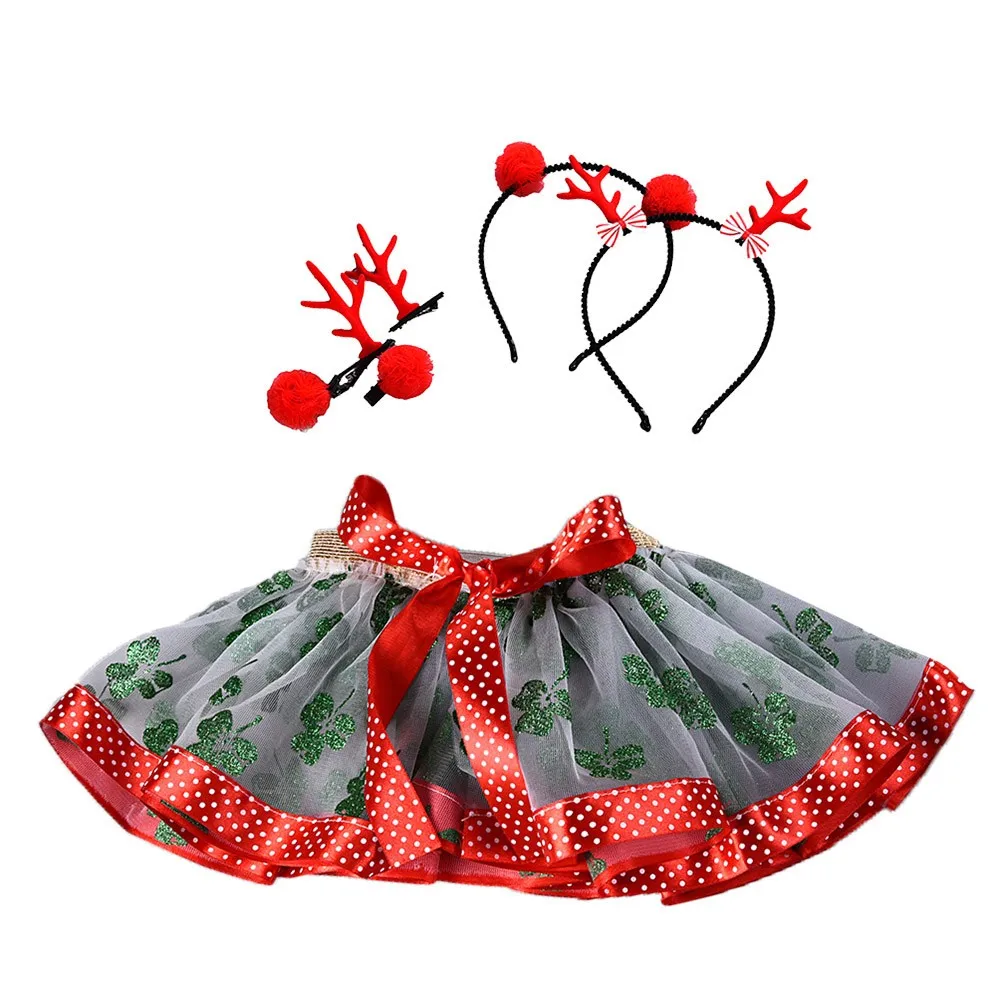 6 шт. модные балетные юбки пачки с рождественской елкой для маленьких девочек