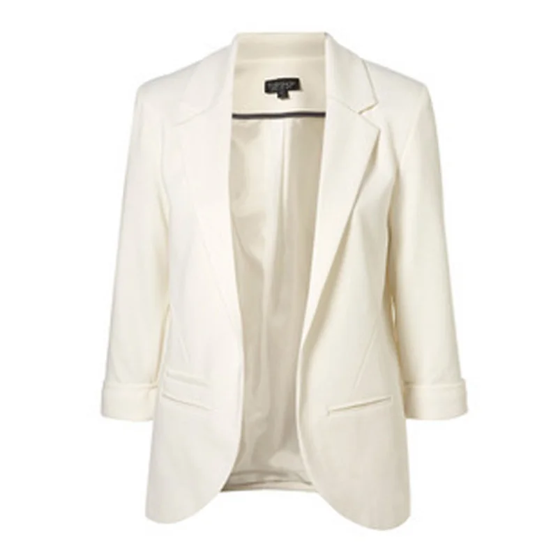 Осенний женский 7 видов цветов Тонкий Блейзер с рукавом три четверти пиджак