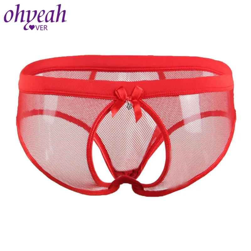 Ohyeahlover Горячая Открыть промежность Для женщин Трусики для открытой спиной