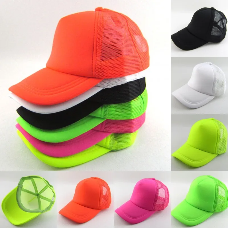 Оптовая Неон Люминесцентная сетки бейсболки шапка 6 цветов 5 шт./лот|baseball hat cap|baseball
