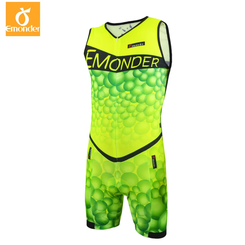 

EMONDER Triathlon Cycling Jersey 2019 Pro Team Cycling Skinsuit Sleeveless For Swimming Running Bike Clothes ropa ciclismo