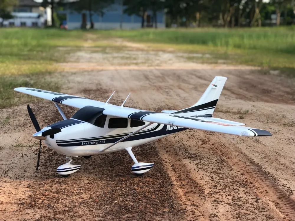 Радиоуправляемый самолет FMS 1400 мм Cessna 182 V2 тренер 5CH с закрылками 3S Синий Красный PNP RC самолет хобби модель самолета Avion фиксированное крыло EPO