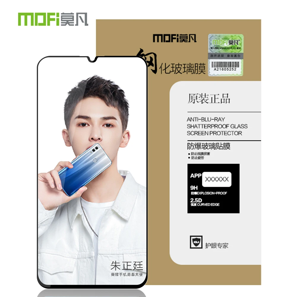 

For Huawei Honor 10 Lite Original MOFi 9H Full Cover Tempered Glass Screen Protector Film for Honor 10 Lite Toughened Glass