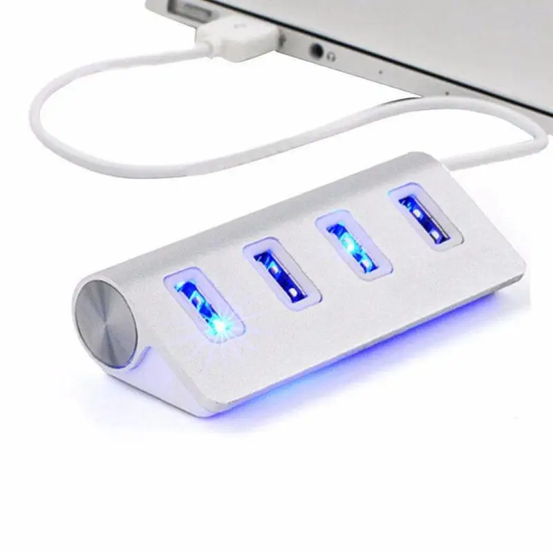 Высокое качество 4 портовый Usb 2 0 Multi Hub разветвитель Алюминий адаптер высокое