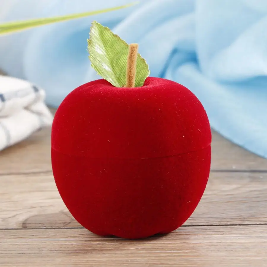 Модные Романтические свадебные кольца коробка контейнер серьги предложение Apple