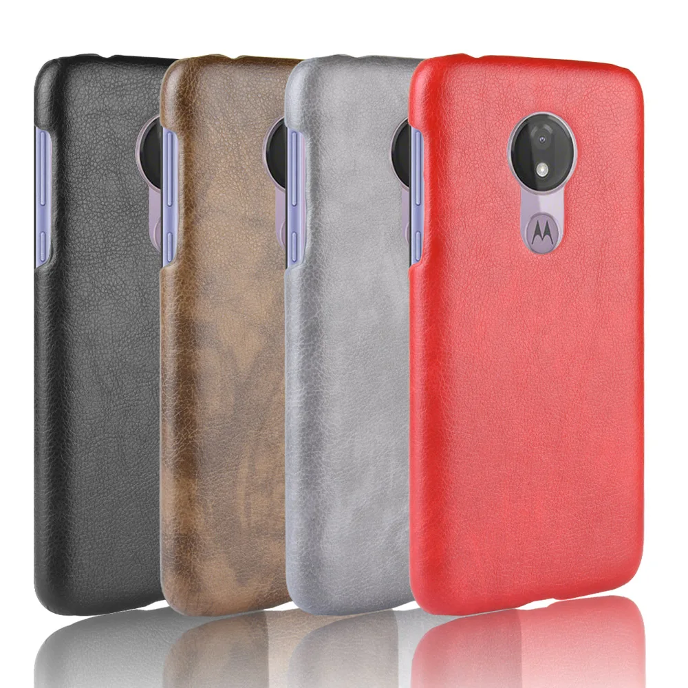 

For Motorola Moto G7 Power Case G7Power Retro PU Leather Litchi pattern Skin Hard Phone Cover For Motorola Moto G7 Power