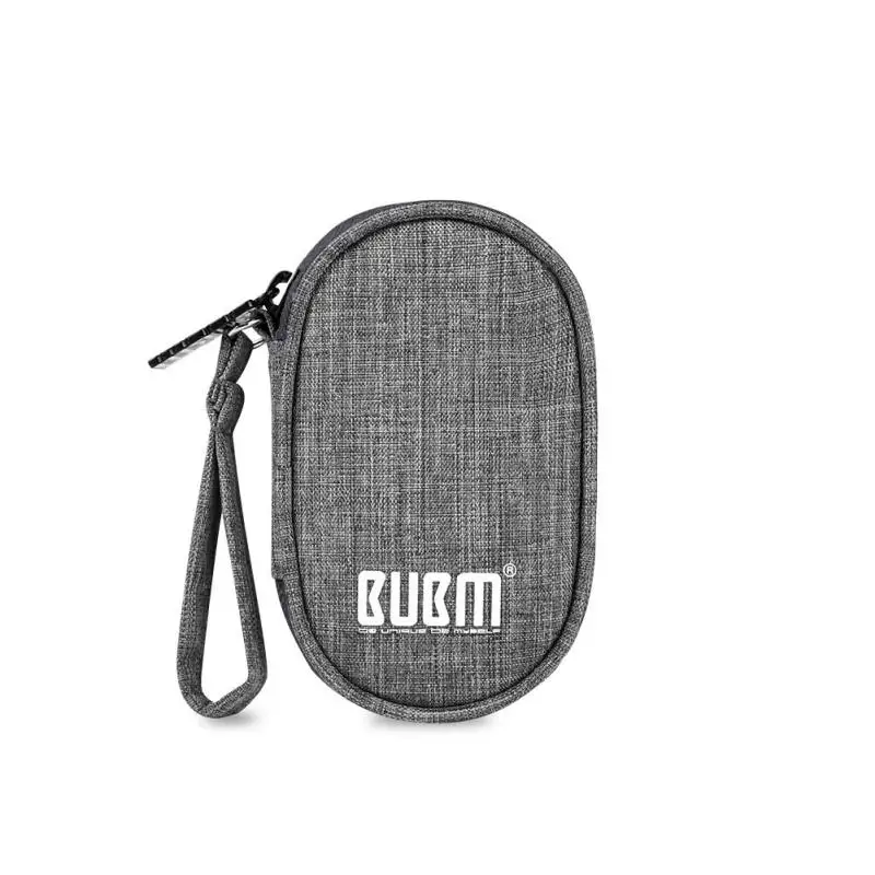 Oval gray BUBM мини-сумка для путешествий, чехол для небольшой электроники и аксессуаров, наушники/кабели, сменный кошелек, сумка для путешествий - Цвет: Oval gray