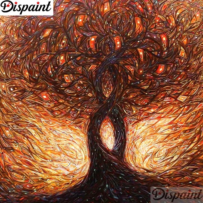 

Dispaint Full Square/Round Drill 5D DIY Diamond Painting "Abstract tree scenery" Embroidery Cross Stitch 3D Home Decor A11157