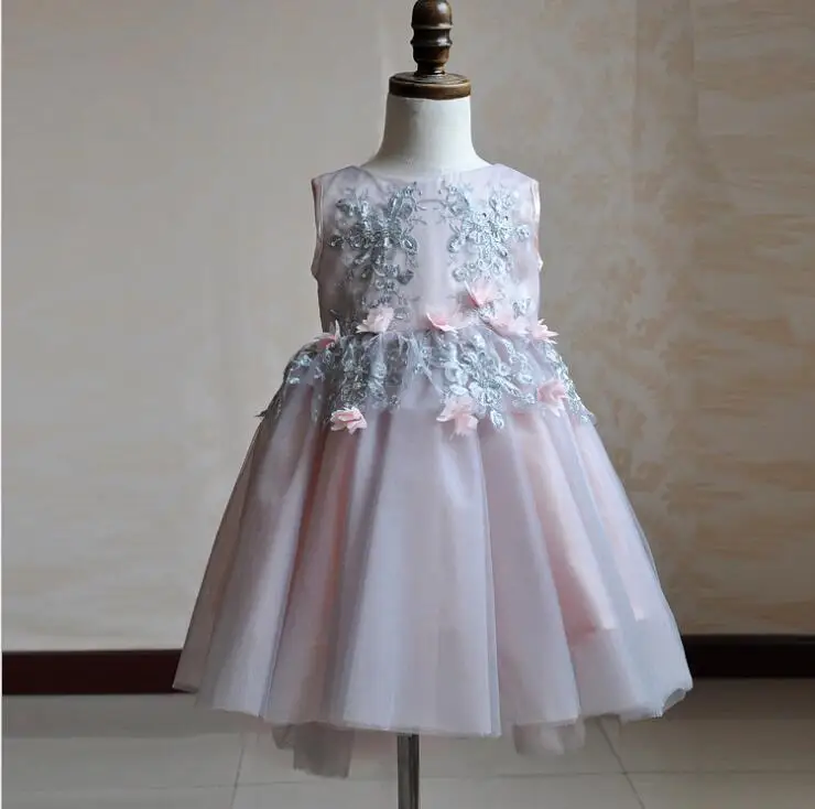 Аппликации из блесток розовый Кружево Обувь для девочек свадебное платье