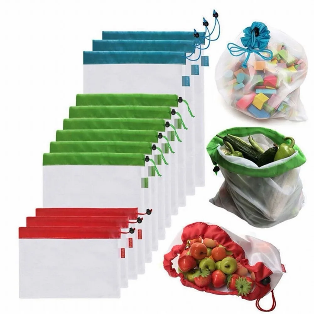 

Polyester Bundle Mouth Fruit Net Bag Supermarket Fruit and Vegetable Rope Bag Organic Fine Net Fruit and Vegetable Network Bag