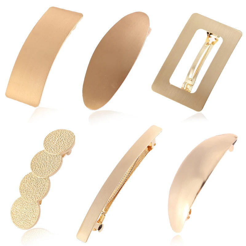 

Индивидуальная Геометрическая заколка для волос, простая Корейская металлическая шпилька, головной убор, заколка, держатель для конского х...