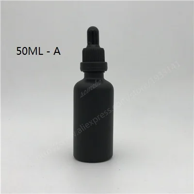50ml A 50 мл 100 мл матовая черная стеклянная бутылка с капельницей Черная Стеклянная бутылка с эфирным маслом - Цвет: 50ml A
