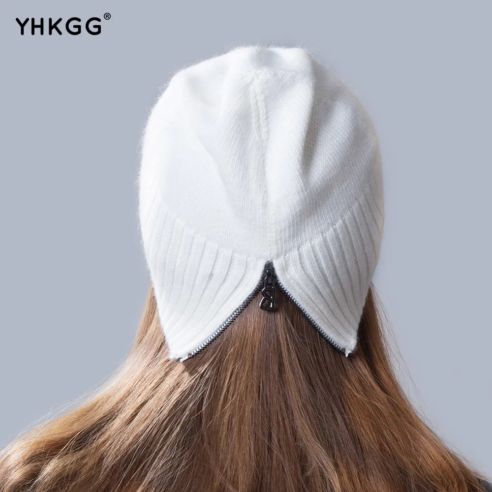 YHKGG 2018 Женщины Осень Зима Шляпы Упругие Трикотажное Шерсть Хлопок Gorro Твердые