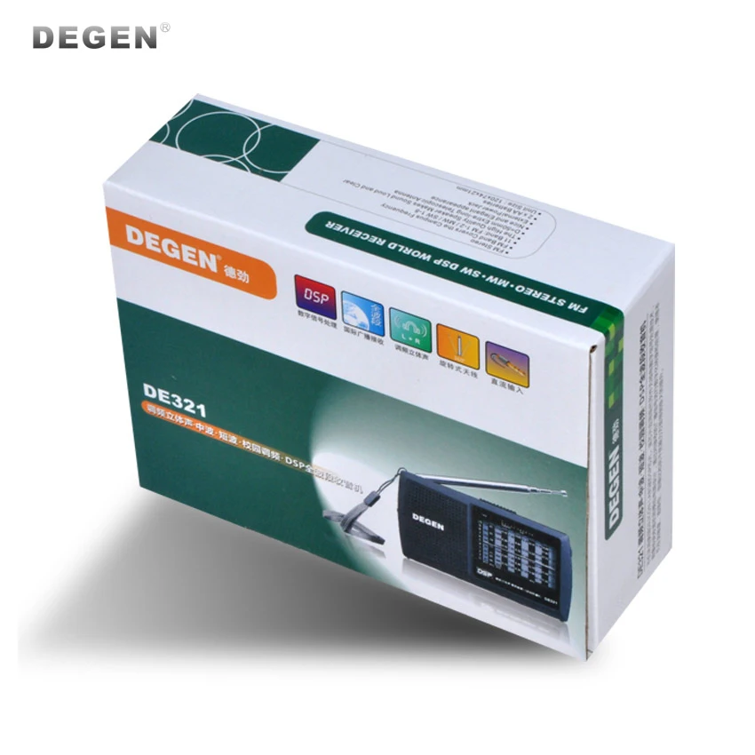 Оригинальный радиоприемник Degen DE321 FM SW MW DSP Receptor De Radio Radyo Mini Pocket DAB Receiver Digital Portatil on
