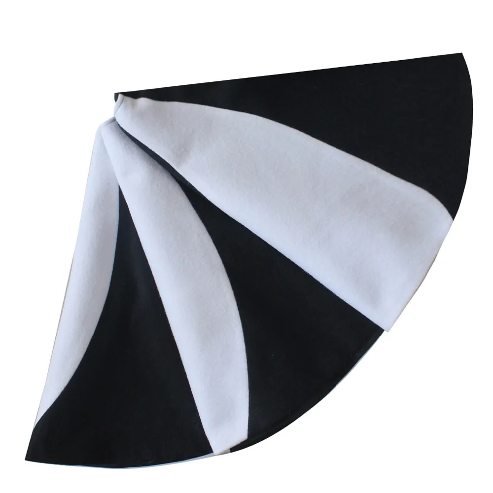 Очень большая белая и черная юбка в стиле пэчворк на рождественскую елку 36/50