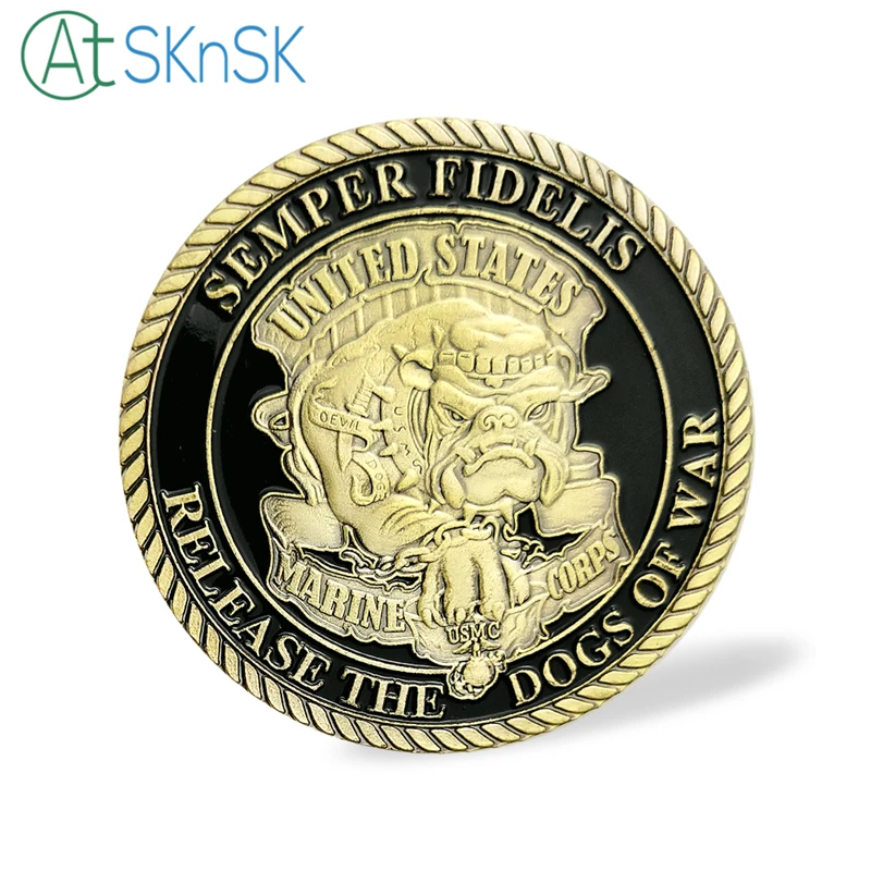 50/100 шт./лот Новое поступление сувенирные монеты Semper Fidelis выпуск собак войны