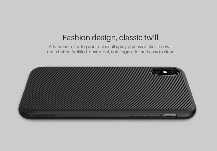 Для iPhone X чехол Nillkin Eton мягкий и жесткий PC задняя крышка чехол Роскошный чехол для телефона резиновая оболочка для iPhone X армированный защитный чехол