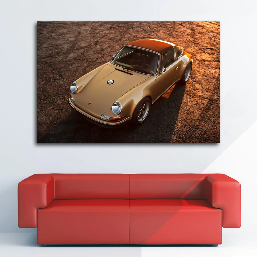 Singer 911 Targa Порше классический и рисунком машин Винтаж настенные художественные
