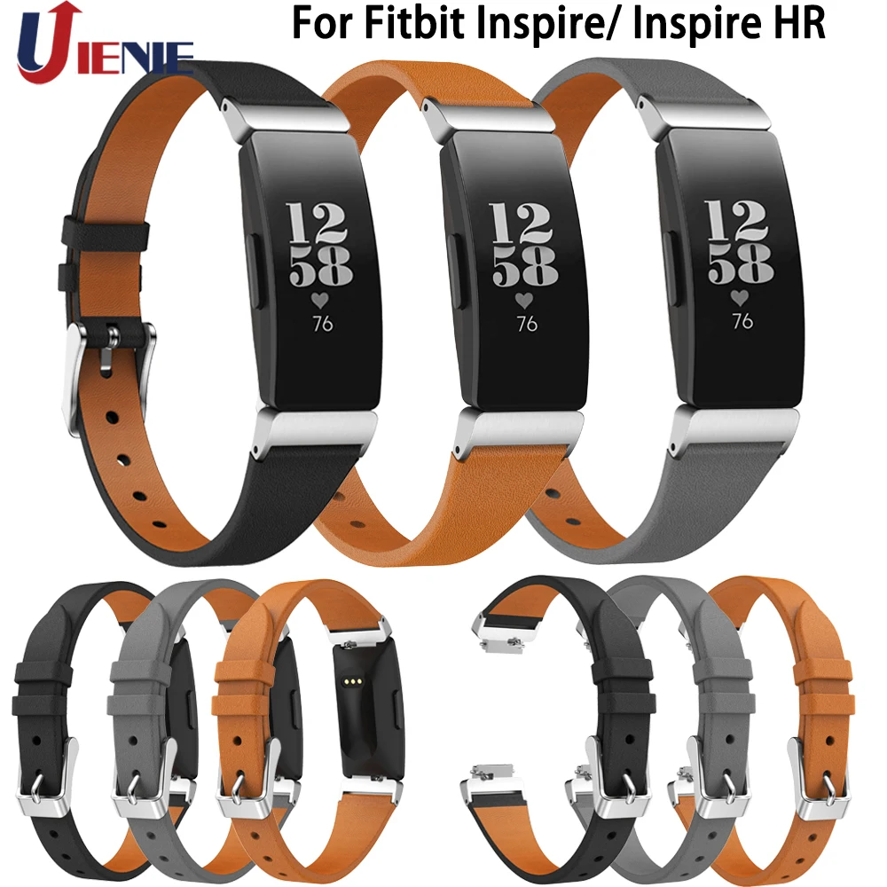 Кожаный ремешок для часов Fitbit Inspire/Inspire HR умных сменный браслета