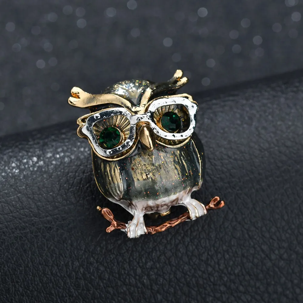 Terreau Kathy новый стиль фиолетовая брошь попугай большой живота совы броши для детей