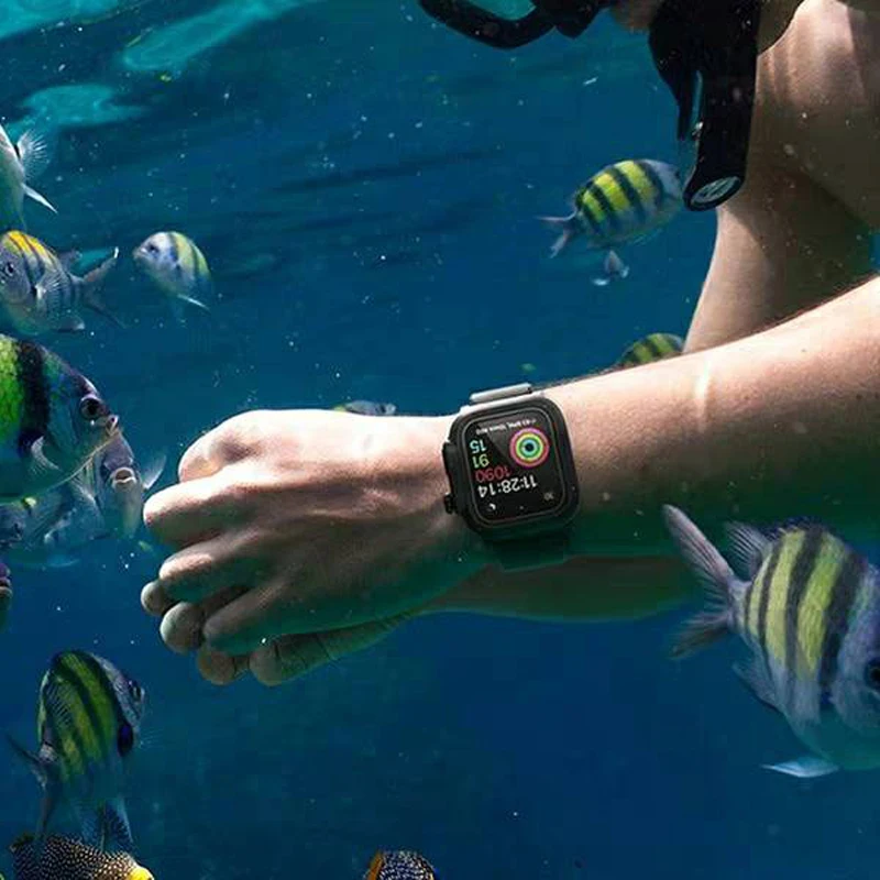Военный водонепроницаемый чехол ремешок для Apple Watch band 42 мм Iwatch Series 3 2 спортивные часы с браслетом и защитным чехлом