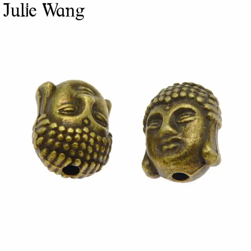 Julie Wang 2 20 шт с фигуркой Будда из античной бронзы бусины в винтажном стиле