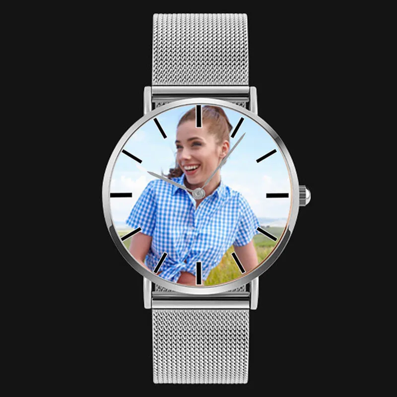 men A without box A4402 Личная фото печать индивидуального логотипа часы Relogio Feminino Masculino Reloj De Dama - Цвет: men A without box