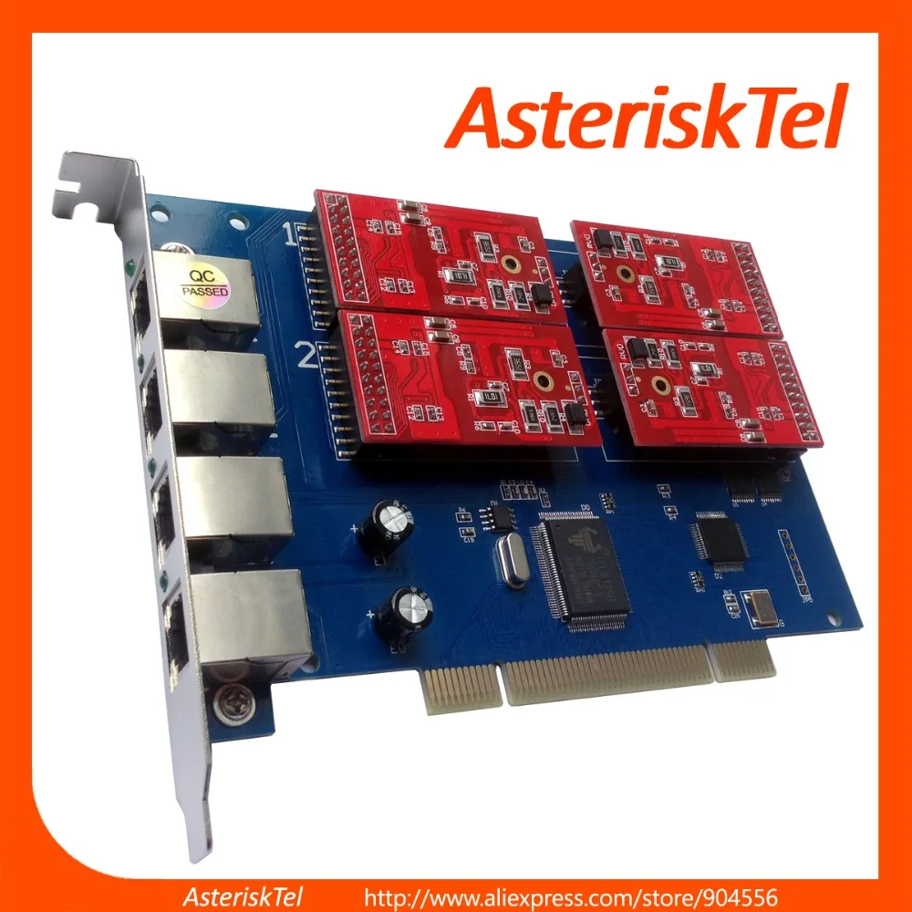 TDM410P с 4 модули FXO и FXS-FXS FXO карты совместимы Sangoma карты digium tdm400p карта Asterisk VoIP PBX