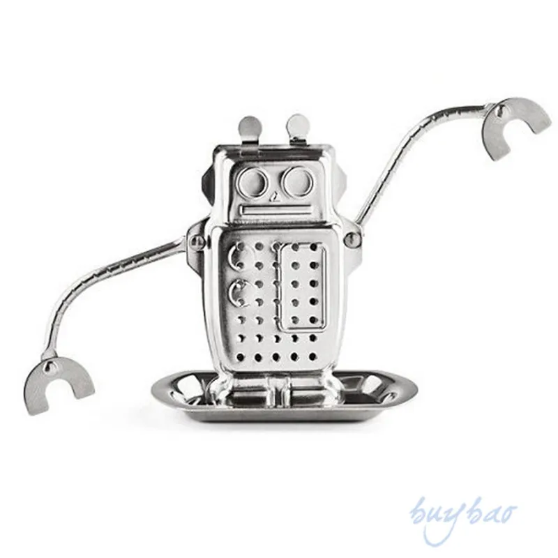 Новый чай Infusers из нержавеющей стали милый робот для заварки чая рециркулируемые