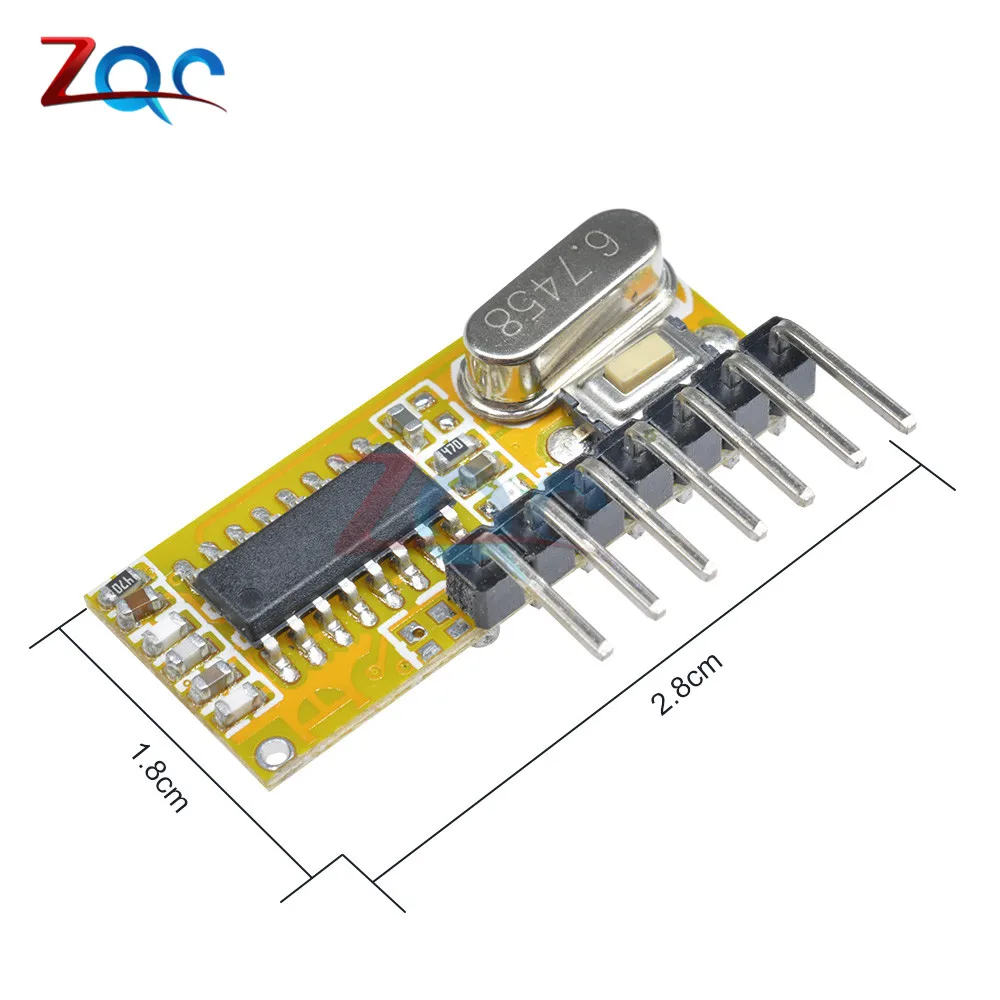 RXC6 433 МГц Супергетеродинный беспроводной приемник PT2262 код устойчивый для Arduino AVR Diy Электронный модуль Diy Kit печатная плата