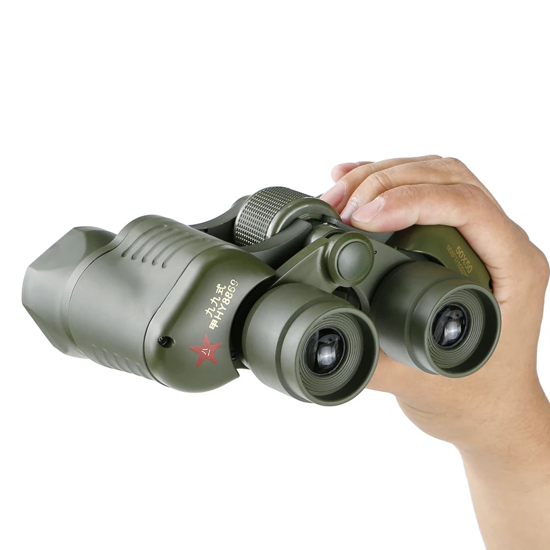 Профессиональный Военный бинокль 7X35 мощный армейский зеленый телескоп HD из