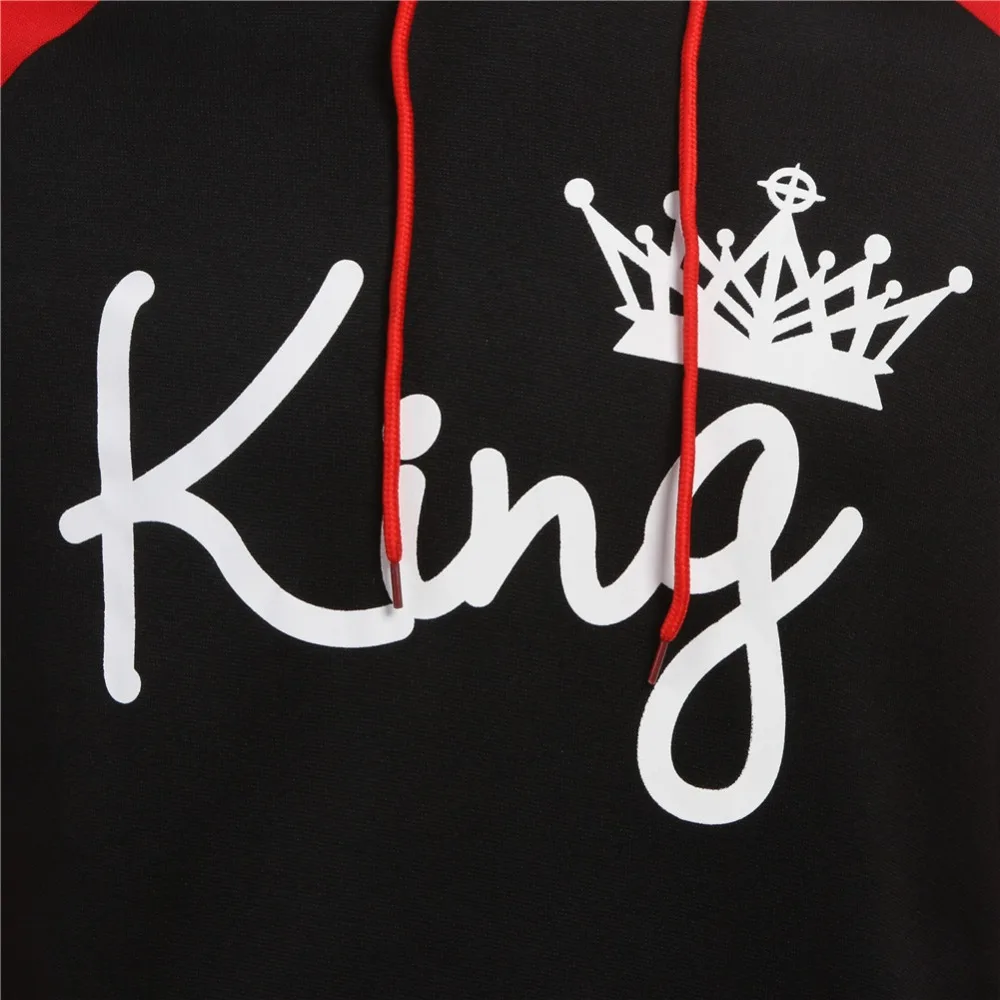 Толстовка с капюшоном для пары король и королева его ее новый дизайн|designer hoodie|hoodies