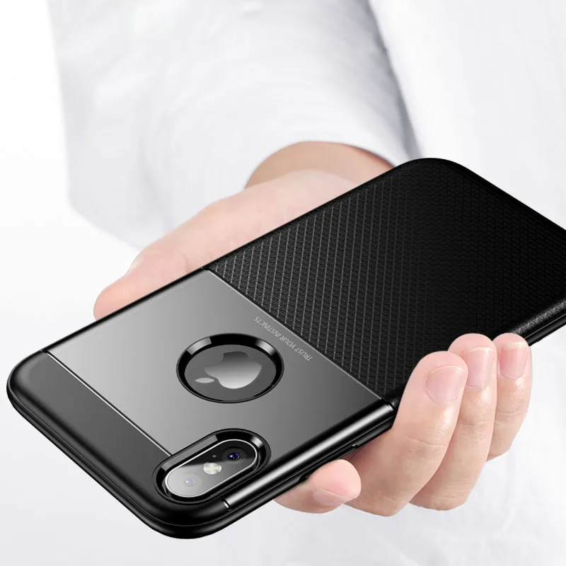 Batianda Case For iPhone X Cover Dual Layer Hybrid Silicone Soft TPU Anti Knock 10 | Мобильные телефоны и аксессуары