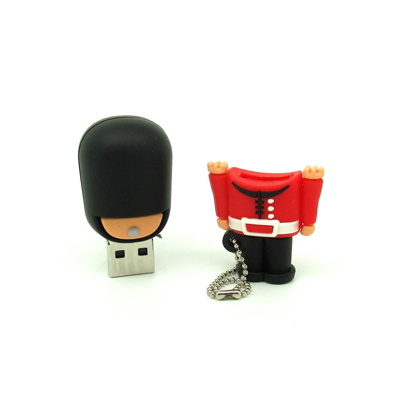 Новое поступление мультяшный британский солдат usb флеш накопитель армейский