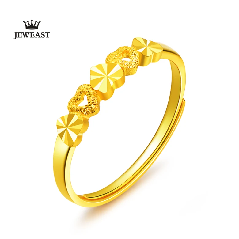 

FZ 24k золотое кольцо женское сердце простой изысканный подарок для женщин Модное изящное ювелирное изделие для вечеринки обручальные кольца...