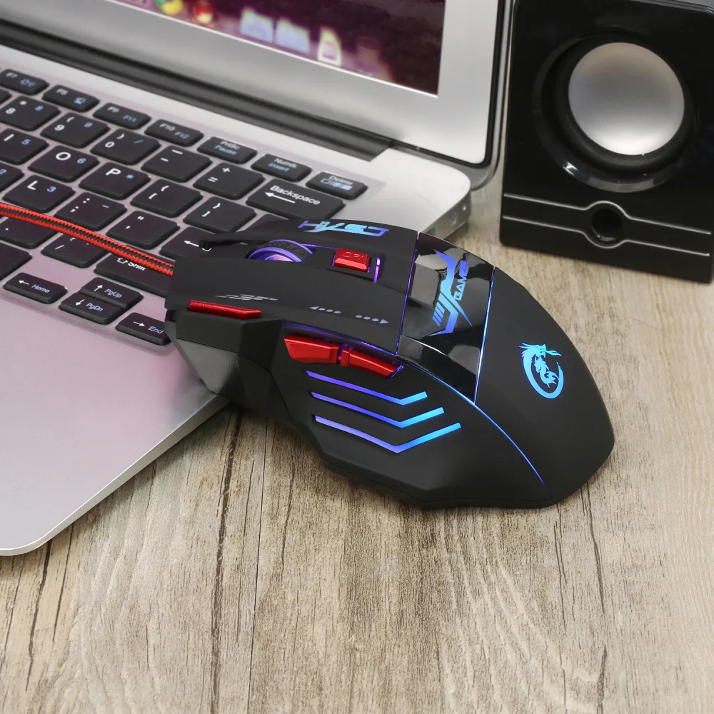 Проводная игровая мышь USB с 7 клавишами оптика 3200DPI для настольных компьютеров