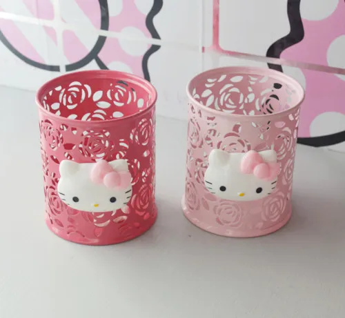 Новая полая металлическая подставка для ручек и карандашей Hello kitty yey-S5007