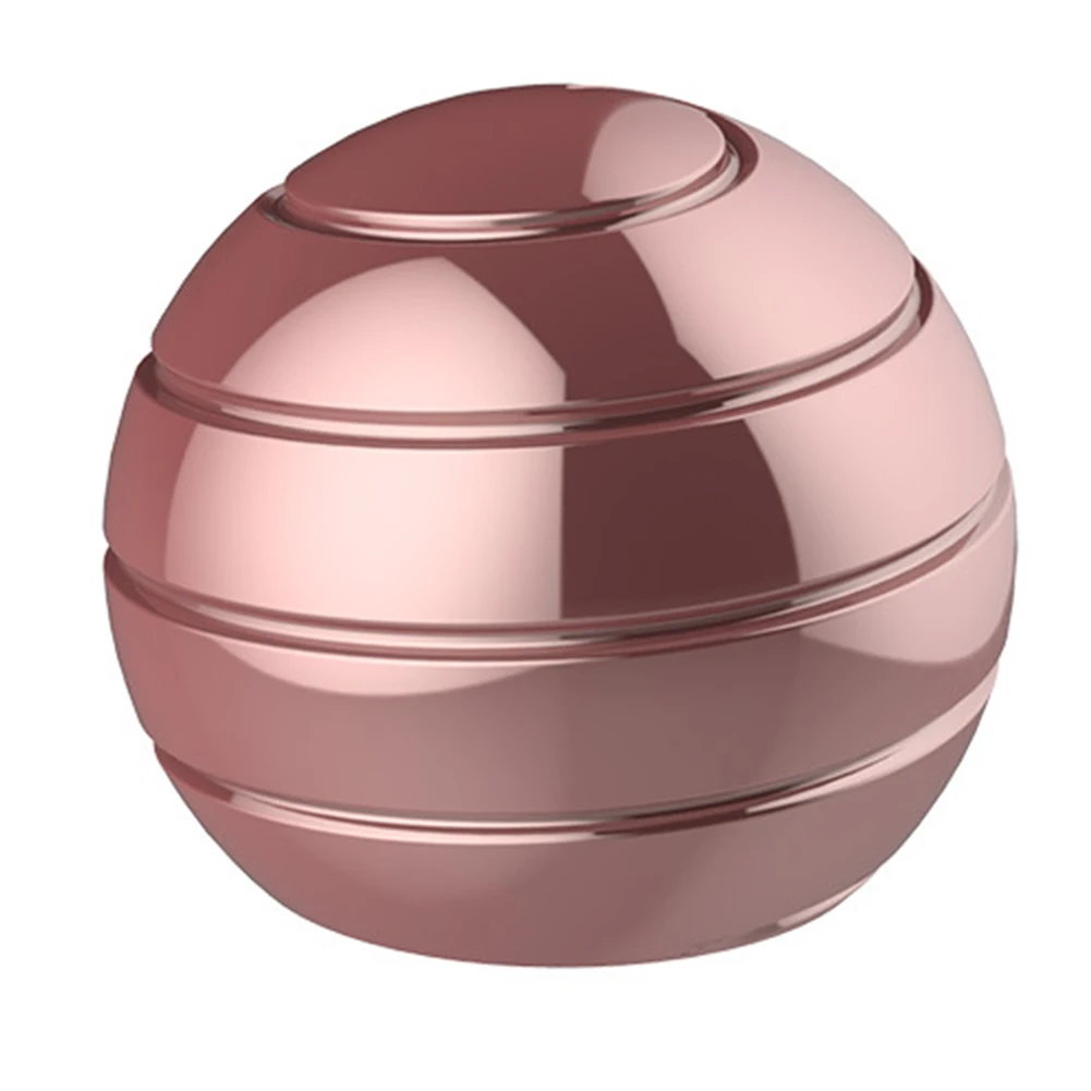 Rose Gold 53mm Иллюзия течёт стол Мяч Декомпрессии игрушка палец гироскоп спиннинг Топы металлические дети кинетический Анти Стресс оптический вращающийся гироскоп - Цвет: Rose Gold 53mm
