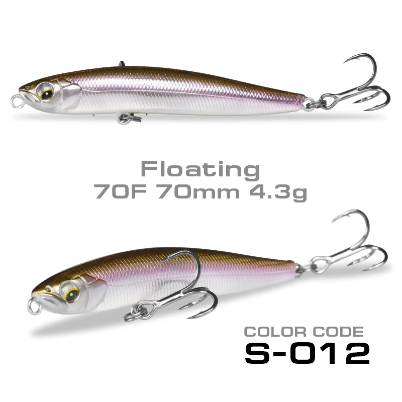 70F Floating S012 SFT рыболовные приманки 90 мм 7,5g 17g 70 мм 4,3g 10 ghard карандашные приманки плавающий/опускается на дно искусственные морской окунь приманка для рыбы - Цвет: 70F Floating S012
