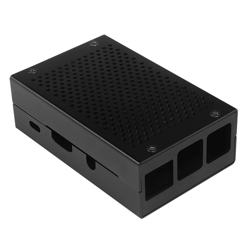 Чехол для Raspberry Pi 3 Модель B + Алюминиевый серебристый металлический чехол