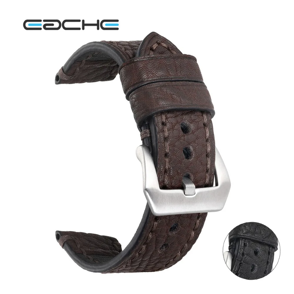 Мужской ремешок для часов из натуральной кожи 20 мм 22 24 мм|leather watchband|handmade leather