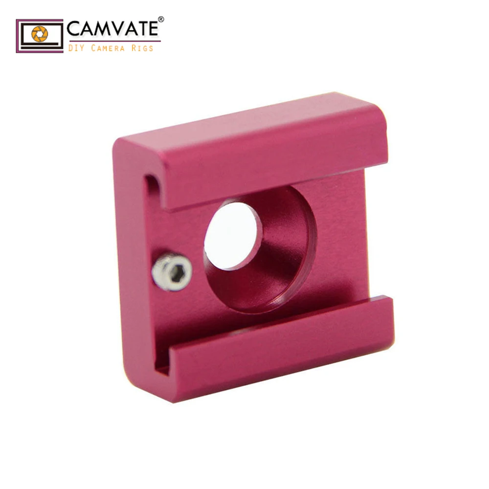 CAMVATE Холодный башмак адаптер с 1/"-20 отверстие для Blackmagic cinema camera s(красный) C1367 камера фотографии аксессуары