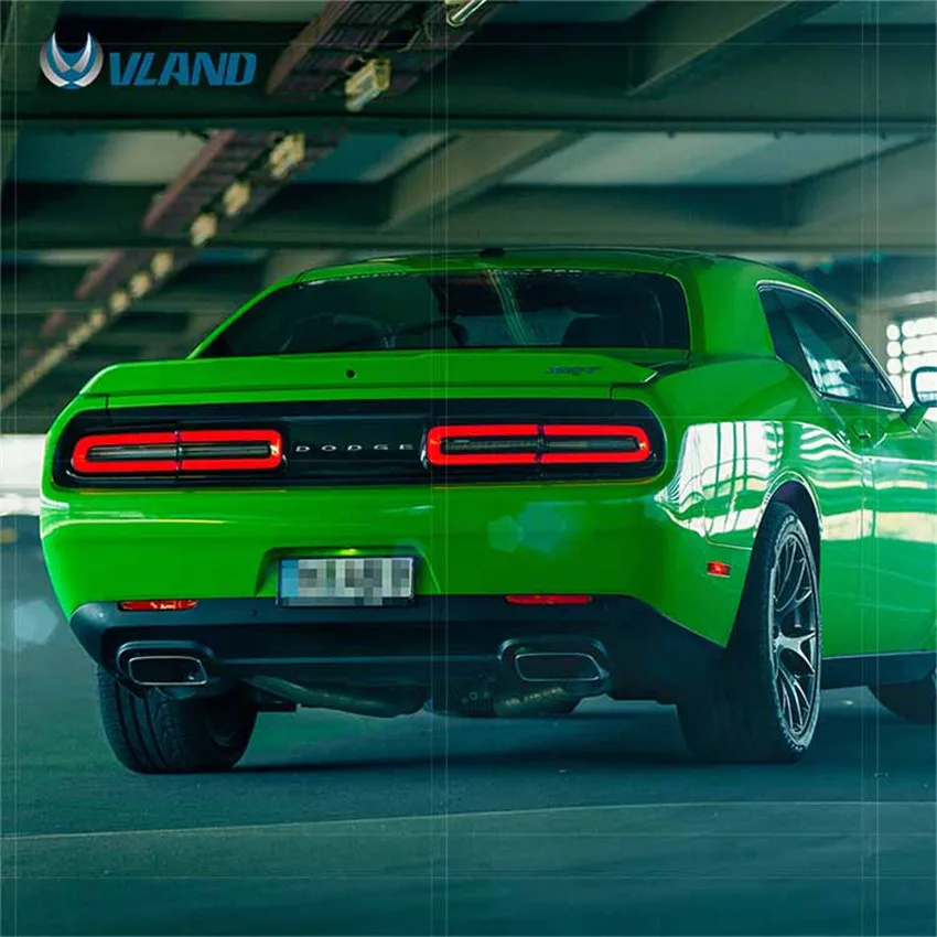 VLAND Factory автомобильные аксессуары задние фонари для Challenger 2008 2010 с последовательным индикатором+ DRL+ Реверс+ тормоз