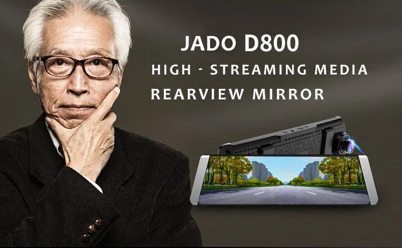 JADO D800 Автомобильный видеорегистратор поток зеркало заднего вида камера LDWS gps трек 10 ips сенсорный экран Full HD 1080P Автомобильный видеорегистратор регистратор видеорегистратор