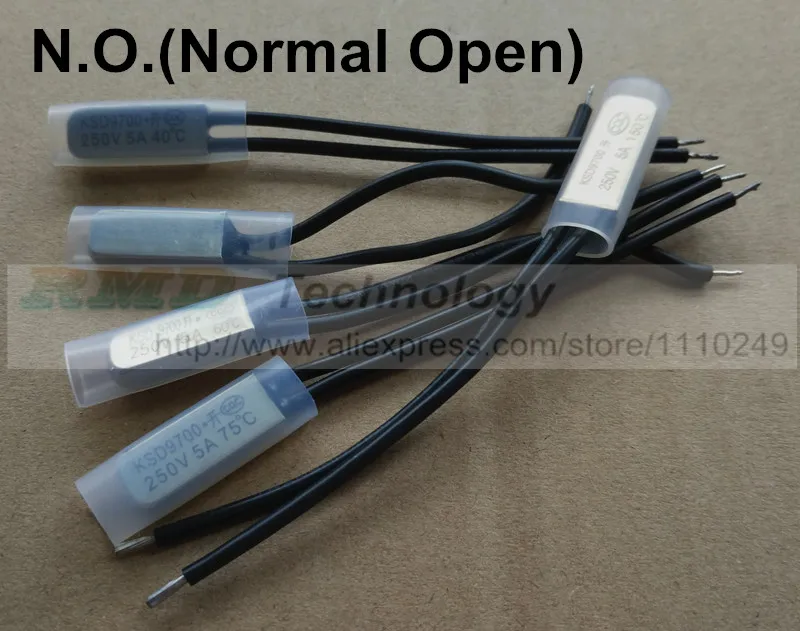 2 шт./лот KSD9700 40 150 oC 250 в 60 90 120 градусов по Цельсию (N.O.) Термостат комплекте